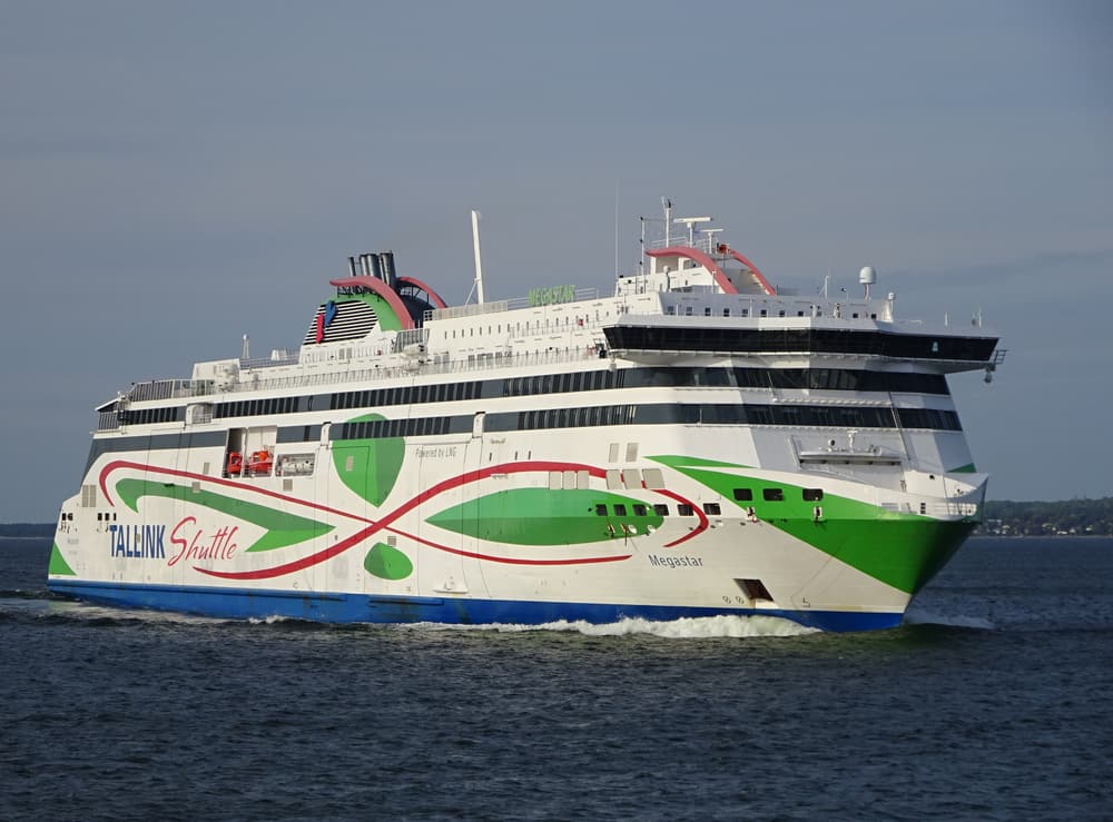 A Tallink shuttle ferry under way in Tallinn Bay