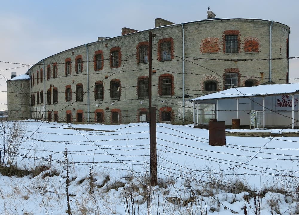 The Patarei sea fortress and former prison on Tallinn’s seafront in winter